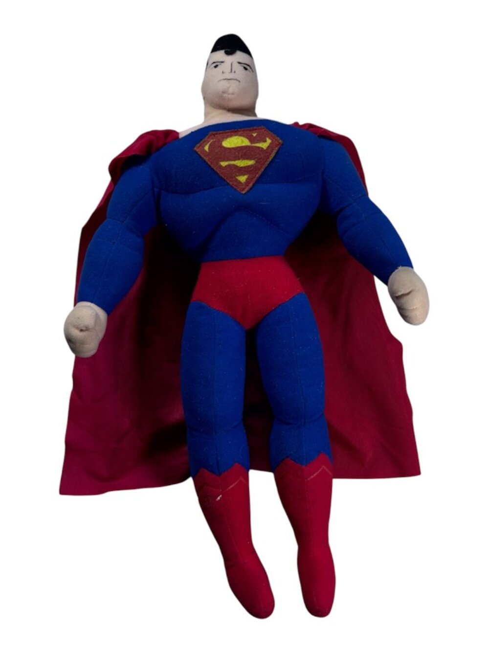 Vintage 2001 Superman Plush Doll 17" DC Comics Justice League Cartoon Network